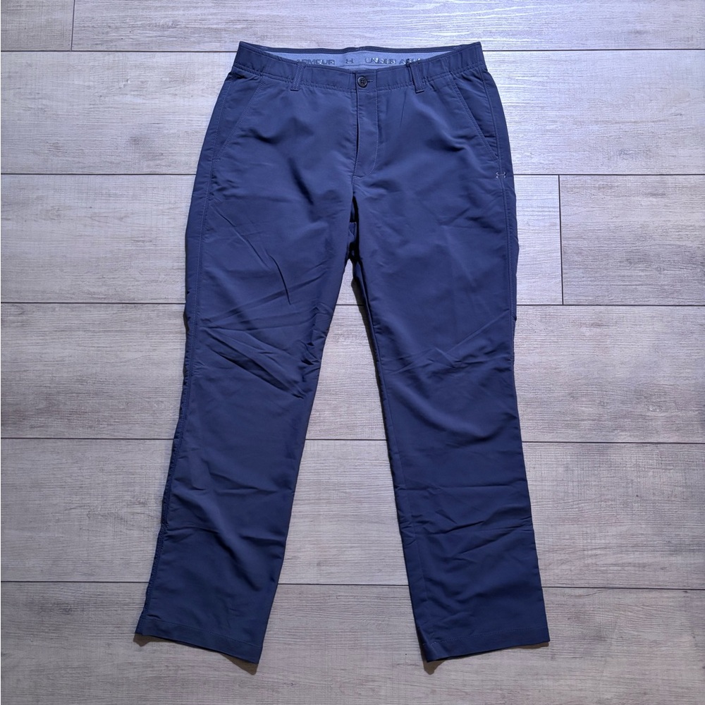 Under Armour Men’s Navy Grey Performance Golf Pants Straight Leg Casual | 36X30